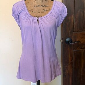 liz & co. Light Purple Short Sleeve Top